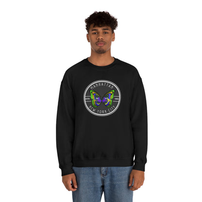MANHATTAN NYC- Unisex Heavy Blend Crewneck Sweatshirt (VARIETY OF COLORS) "NYC Style Is Always Trending"