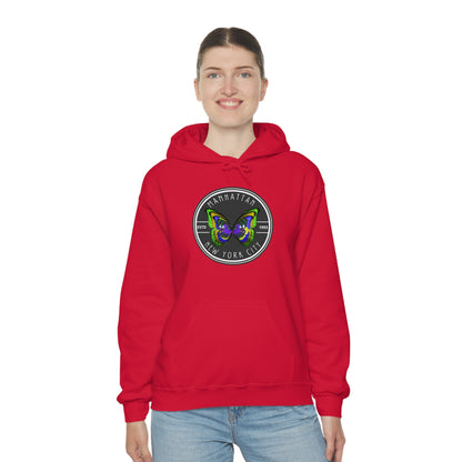 MANHATTAN NYC- Unisex Heavy Blend Hooded Sweatshirt (VARIETY OF COLORS)-“Trendy NYC Pullover Made for Photos, Coffee Runs, and Slay”