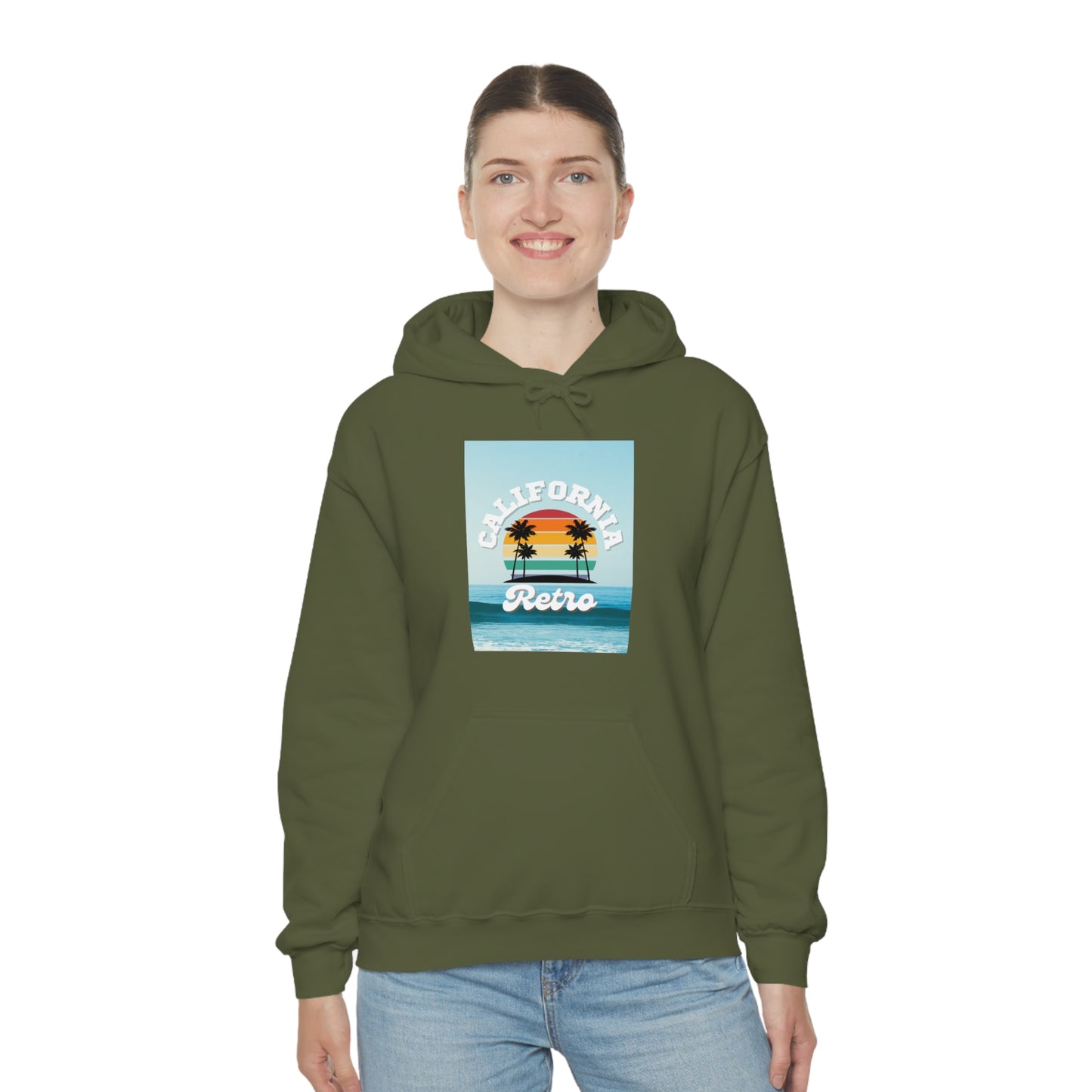 California Retro -Unisex Heavy Blend Hooded Sweatshirt (VARIETY OF COLORS)-“Trendy West Coast Hoodie — Top Pick Streetwear”