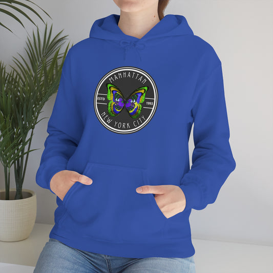 MANHATTAN NYC- Unisex Heavy Blend Hooded Sweatshirt (VARIETY OF COLORS)-“Trendy NYC Pullover Made for Photos, Coffee Runs, and Slay”