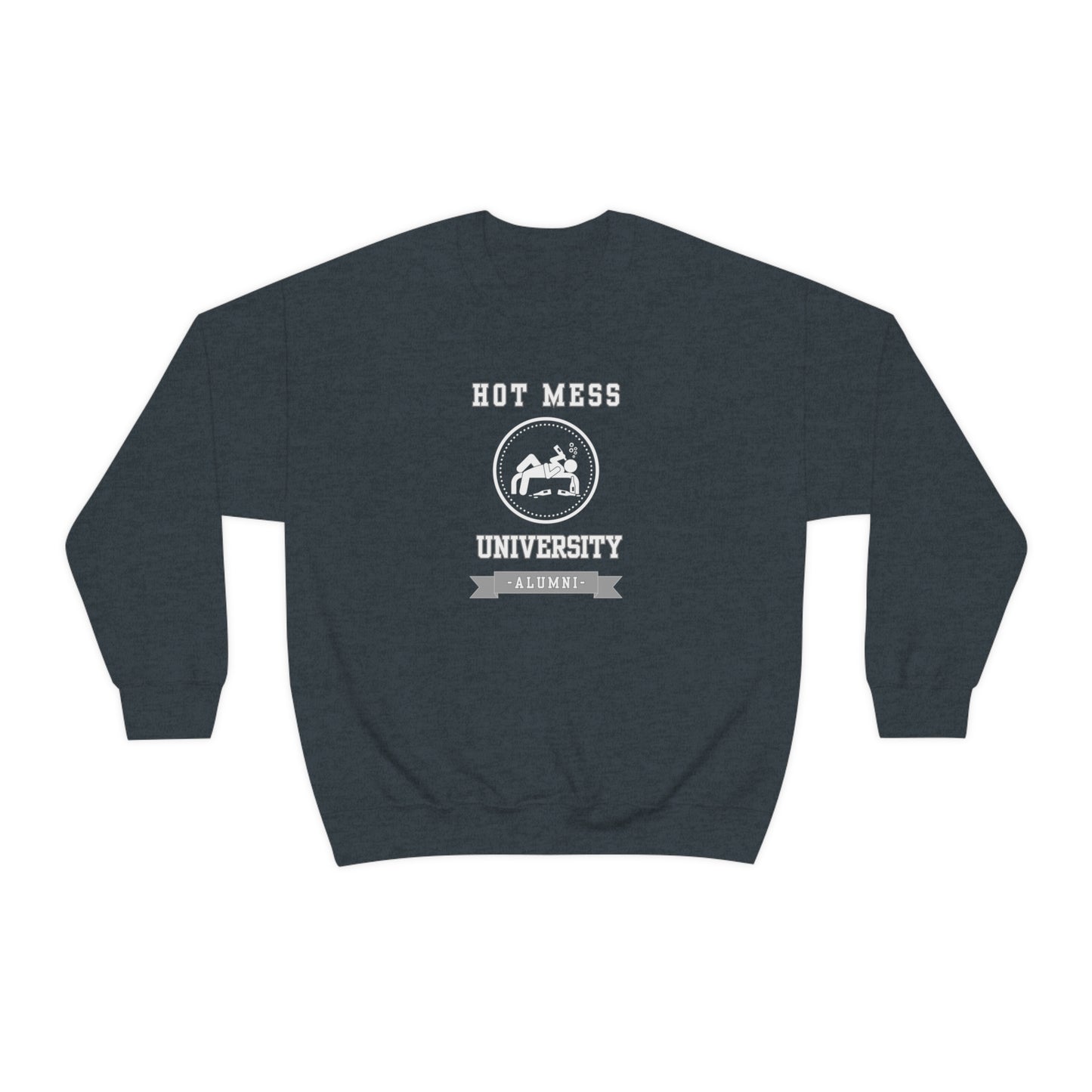 HOT MESS UNIVERSITY- Unisex Heavy Blend Crewneck Sweatshirt (VARIETY OF COLORS)
