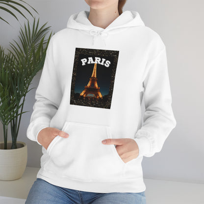 Paris At Night -Unisex Heavy Blend Hooded Sweatshirt (VARIETY OF COLORS)-“Oversized Hoodie With Rizz — Trending Streetwear”
