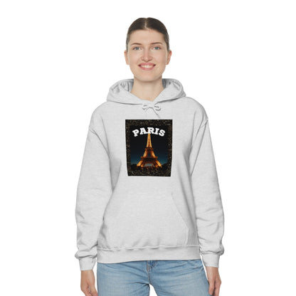 Paris At Night -Unisex Heavy Blend Hooded Sweatshirt (VARIETY OF COLORS)-“Oversized Hoodie With Rizz — Trending Streetwear”