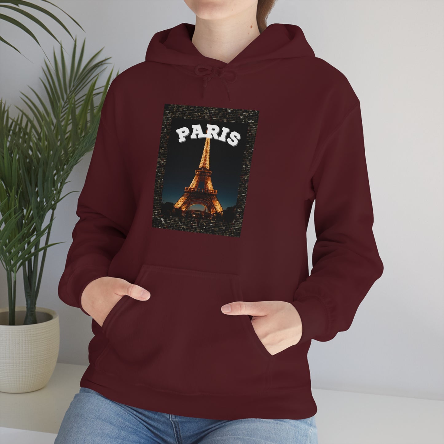 Paris At Night -Unisex Heavy Blend Hooded Sweatshirt (VARIETY OF COLORS)-“Oversized Hoodie With Rizz — Trending Streetwear”