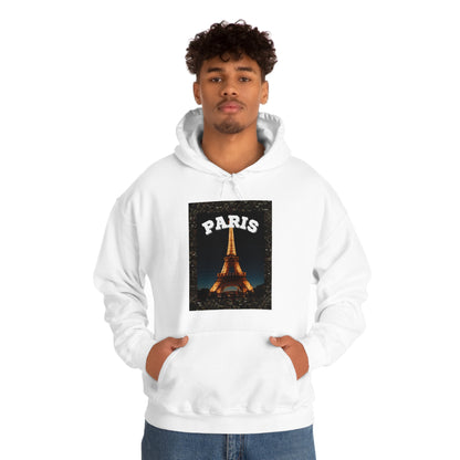 Paris At Night -Unisex Heavy Blend Hooded Sweatshirt (VARIETY OF COLORS)-“Oversized Hoodie With Rizz — Trending Streetwear”