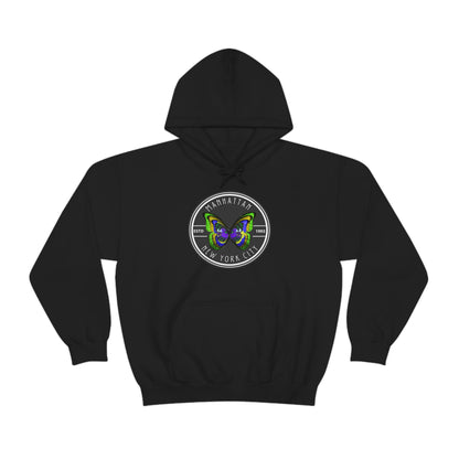 MANHATTAN NYC- Unisex Heavy Blend Hooded Sweatshirt (VARIETY OF COLORS)-“Trendy NYC Pullover Made for Photos, Coffee Runs, and Slay”