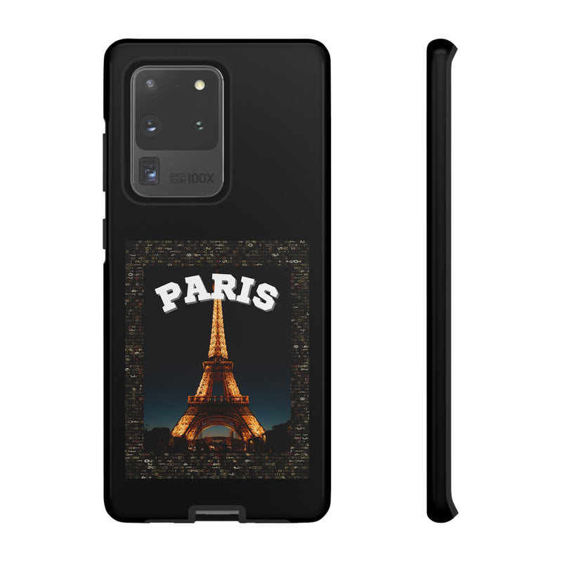 PARIS AT NIGHT- Tough Phone Cases - Fits Most Phone Sizes!! (BLACK)
