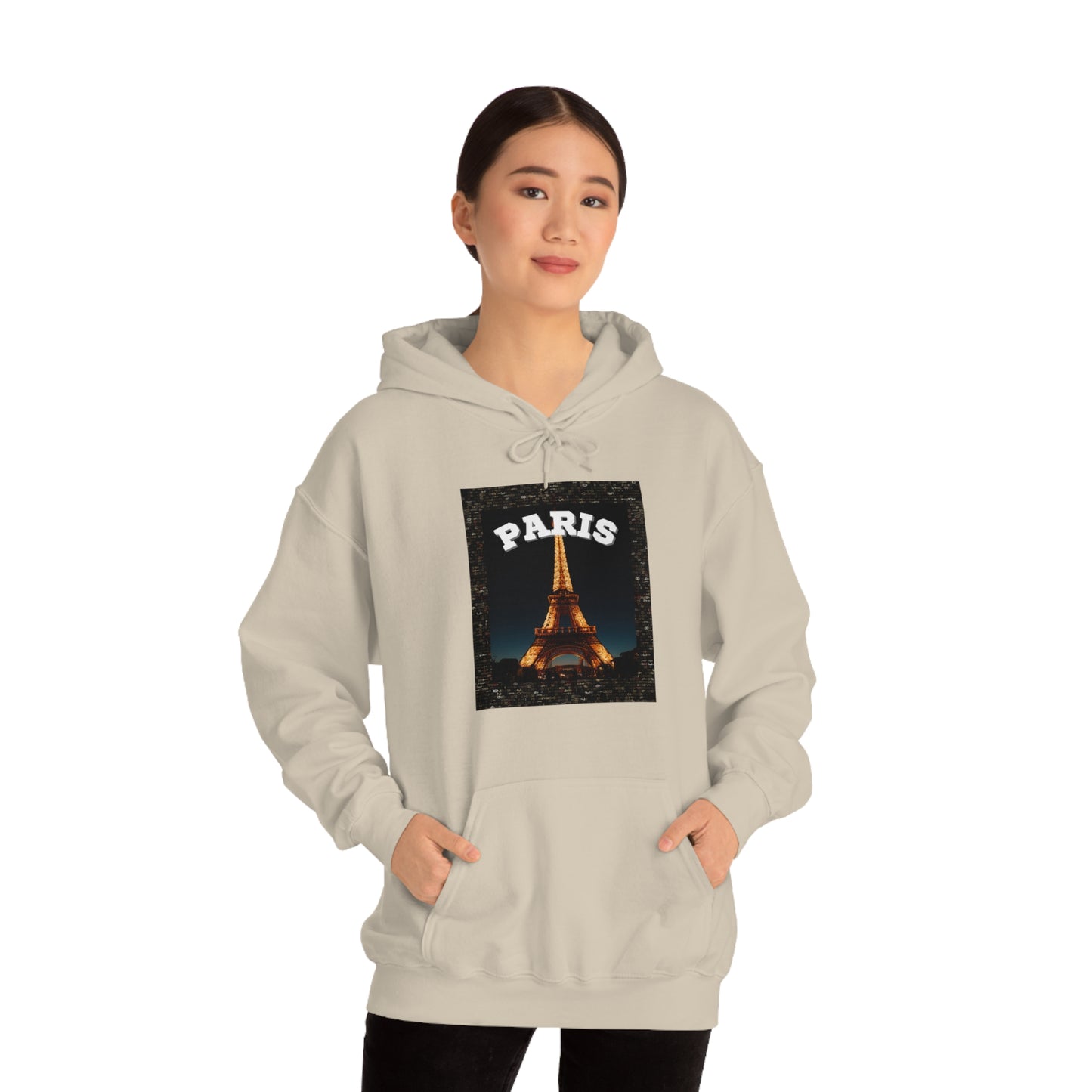 Paris At Night -Unisex Heavy Blend Hooded Sweatshirt (VARIETY OF COLORS)-“Oversized Hoodie With Rizz — Trending Streetwear”