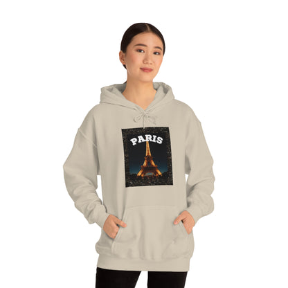 Paris At Night -Unisex Heavy Blend Hooded Sweatshirt (VARIETY OF COLORS)-“Oversized Hoodie With Rizz — Trending Streetwear”