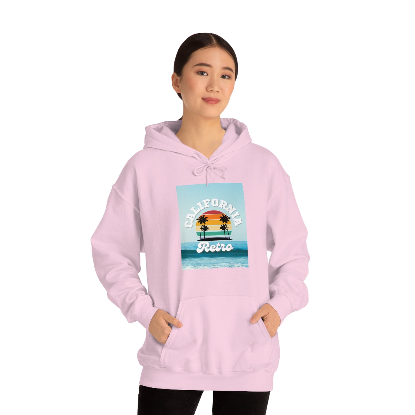 California Retro -Unisex Heavy Blend Hooded Sweatshirt (VARIETY OF COLORS)-“Trendy West Coast Hoodie — Top Pick Streetwear”