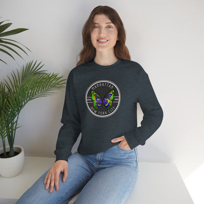 MANHATTAN NYC- Unisex Heavy Blend Crewneck Sweatshirt (VARIETY OF COLORS) "NYC Style Is Always Trending"