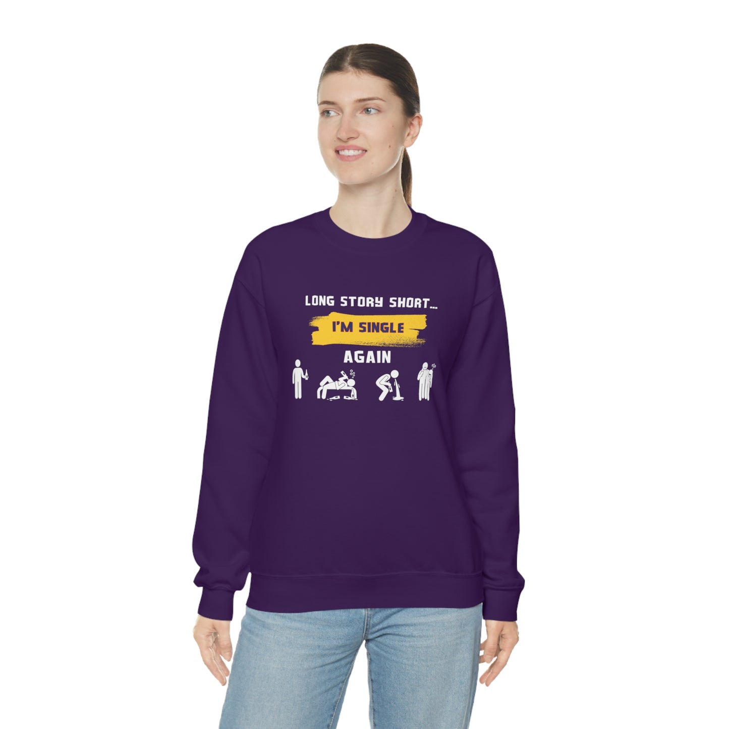 LONG STORY SHORT- Unisex Heavy Blend Crewneck Sweatshirt (VARIETY OF COLORS)