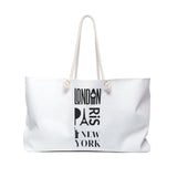 LONDON-PARIS-NEW YORK- Weekender Bag (WHITE)