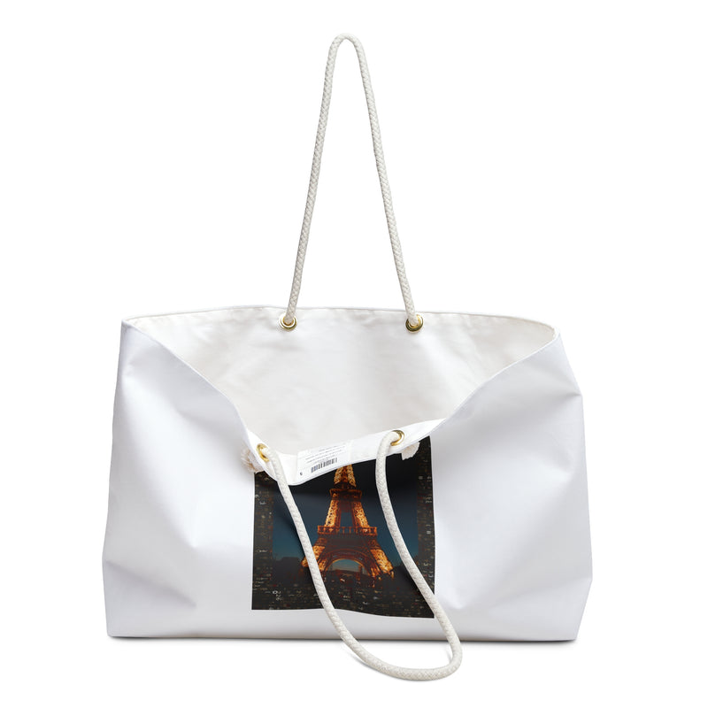 Paris At Night- Weekender Bag (WHITE)