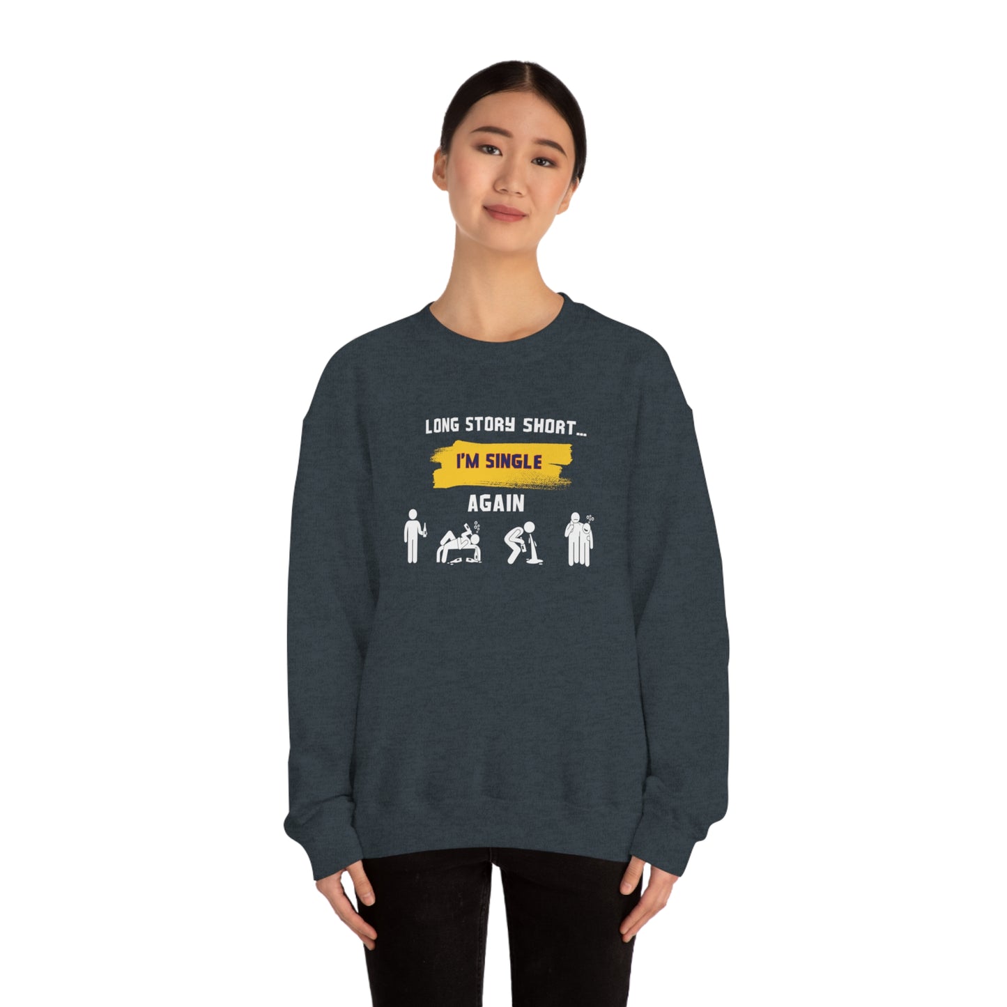 LONG STORY SHORT- Unisex Heavy Blend Crewneck Sweatshirt (VARIETY OF COLORS)