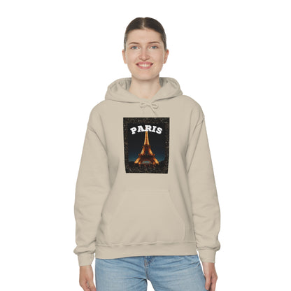 Paris At Night -Unisex Heavy Blend Hooded Sweatshirt (VARIETY OF COLORS)-“Oversized Hoodie With Rizz — Trending Streetwear”