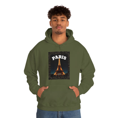 Paris At Night -Unisex Heavy Blend Hooded Sweatshirt (VARIETY OF COLORS)-“Oversized Hoodie With Rizz — Trending Streetwear”