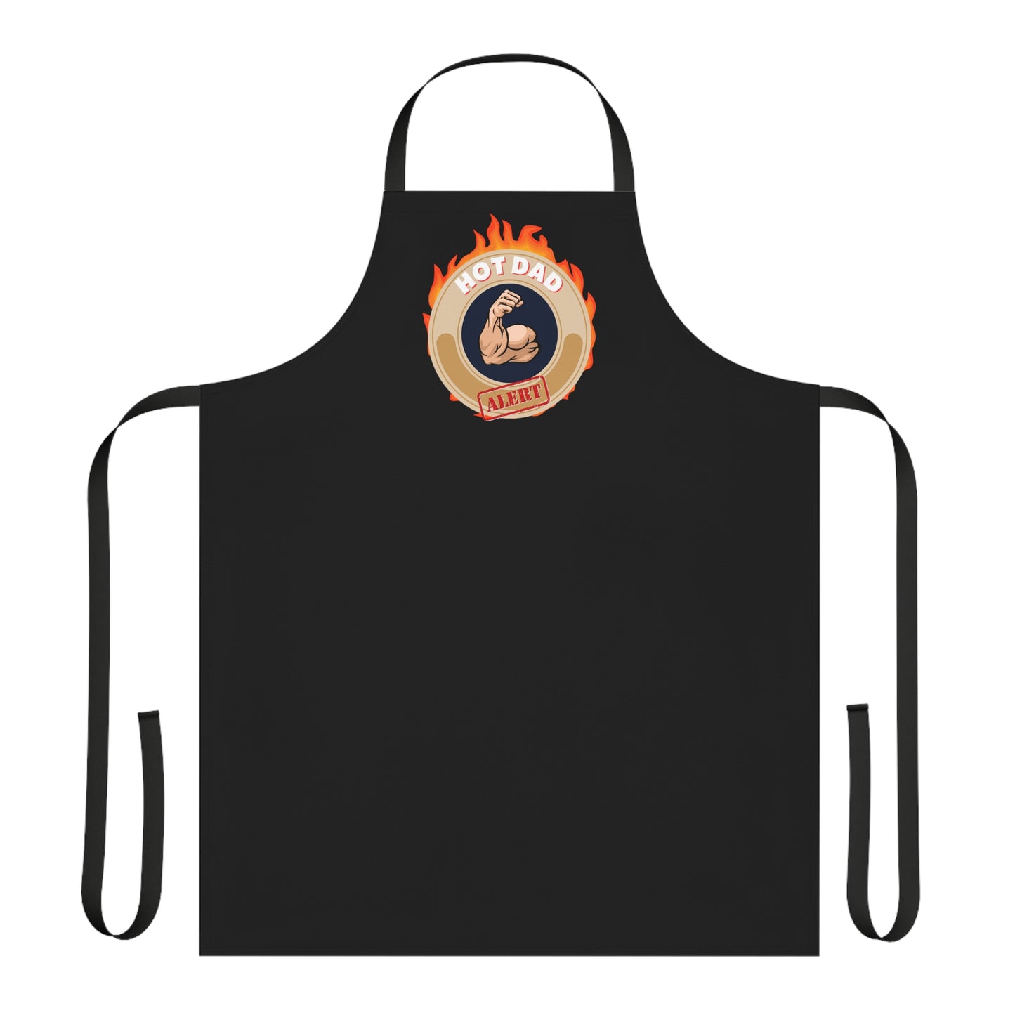 HOT DAD ALERT -Apron (AOP) (BLACK)