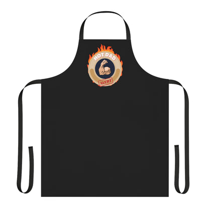HOT DAD ALERT -Apron (AOP) (BLACK)