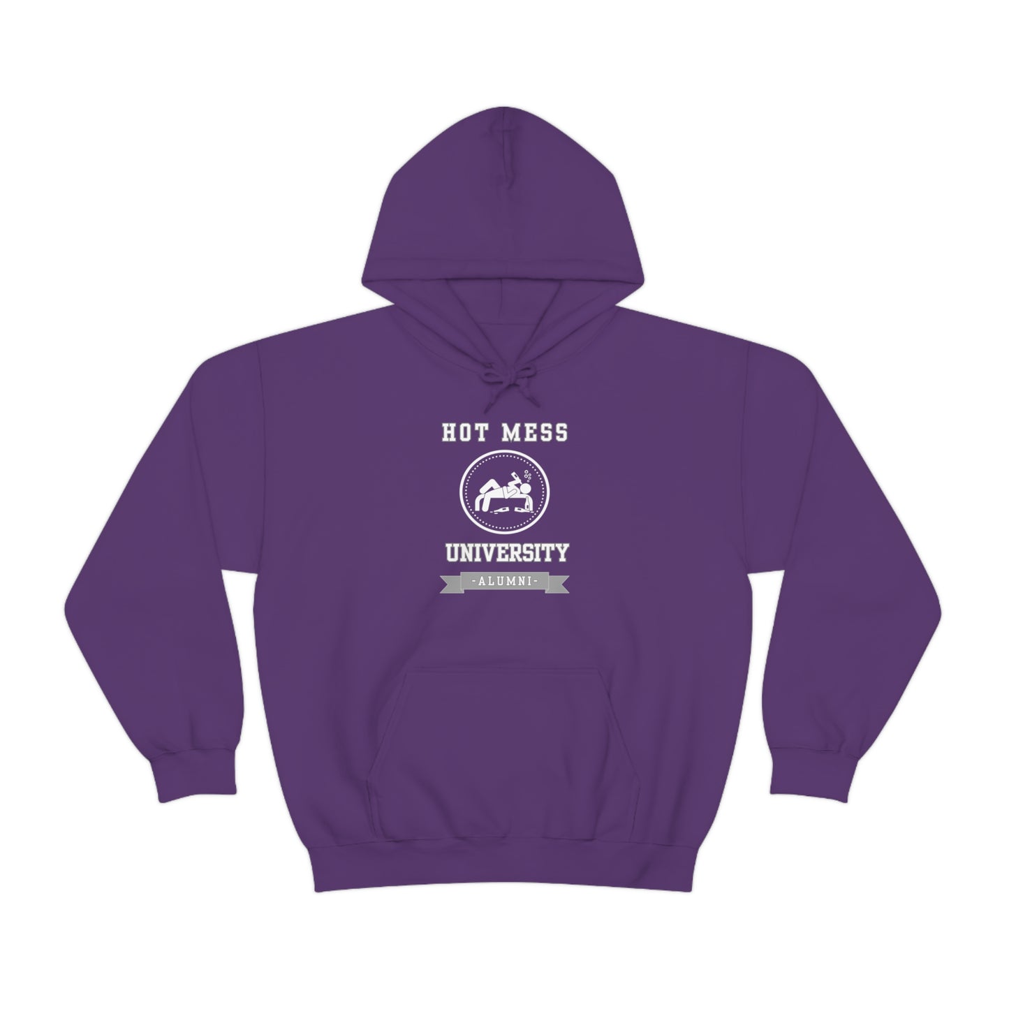 HOT MESS UNIVERSITY- Unisex Heavy Blend Hooded Sweatshirt (VARIETY OF COLORS)