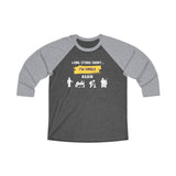 LONG STORY SHORT I’M SINGLE - Unisex Tri-Blend 34 Raglan Tee