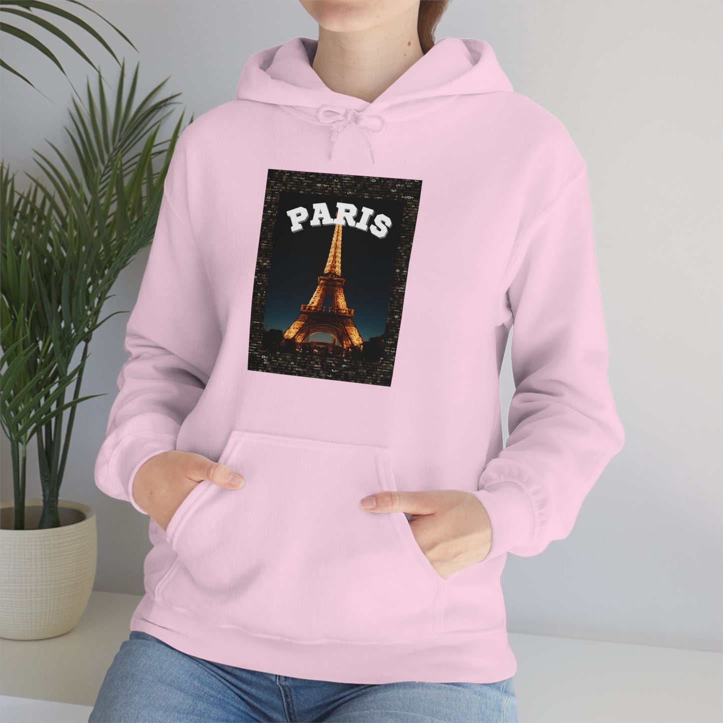 Paris At Night -Unisex Heavy Blend Hooded Sweatshirt (VARIETY OF COLORS)-“Oversized Hoodie With Rizz — Trending Streetwear”
