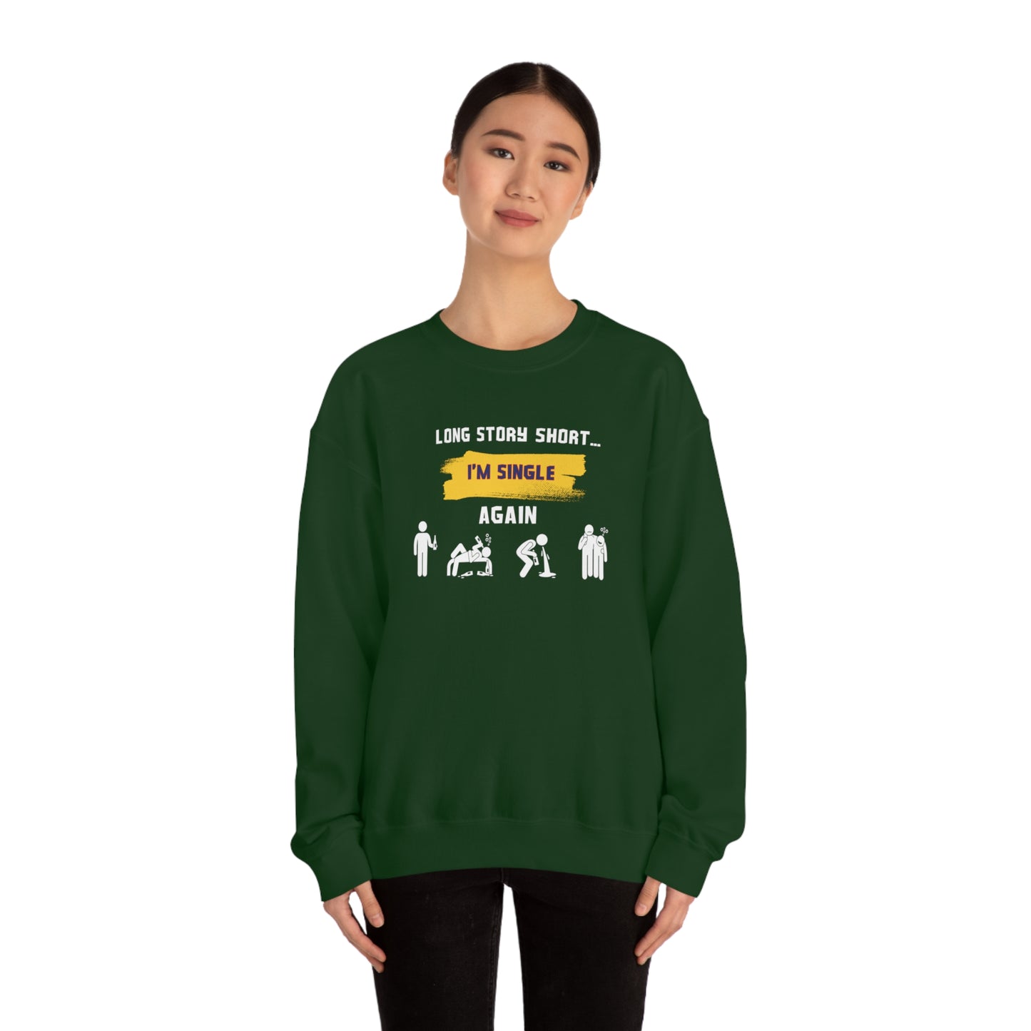 LONG STORY SHORT- Unisex Heavy Blend Crewneck Sweatshirt (VARIETY OF COLORS)