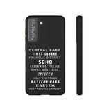 NYC NEIGHBORHOODS -Tough Phone Cases - Fits Most Phone Sizes!! (Dark GREY)