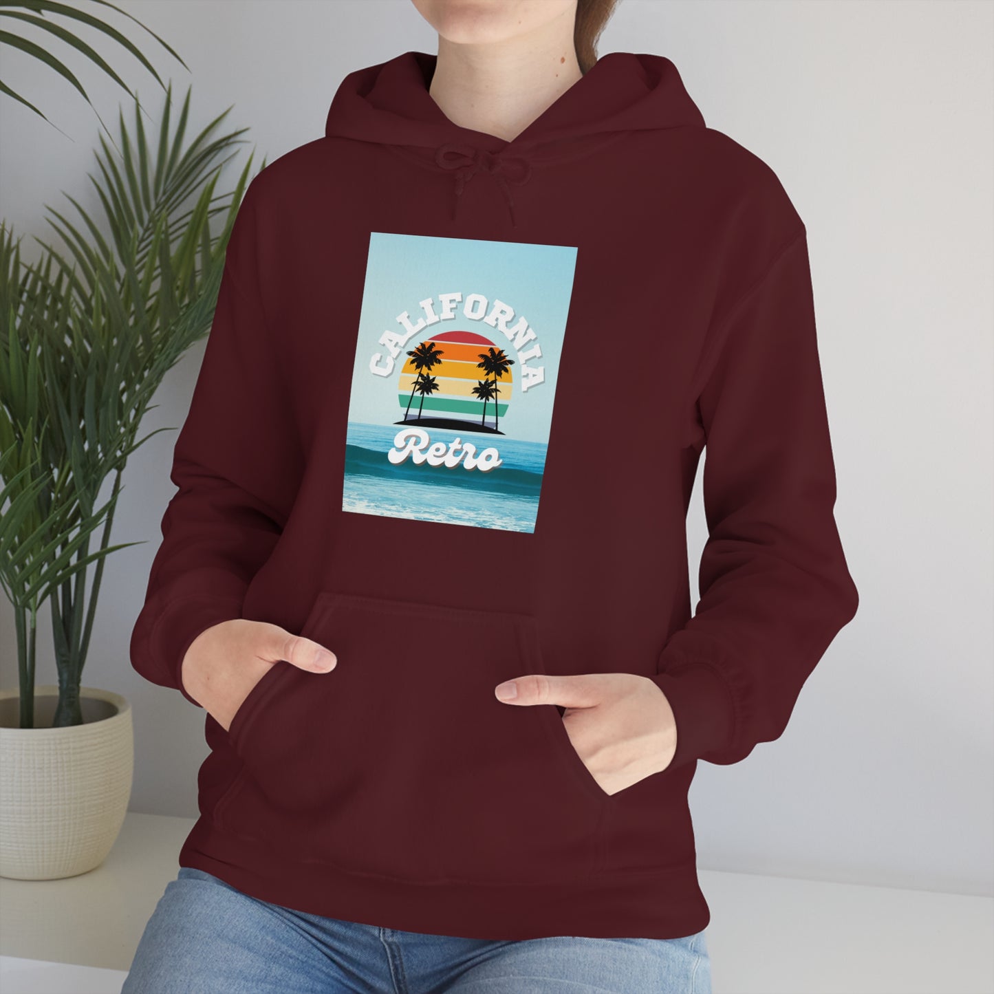California Retro -Unisex Heavy Blend Hooded Sweatshirt (VARIETY OF COLORS)-“Trendy West Coast Hoodie — Top Pick Streetwear”