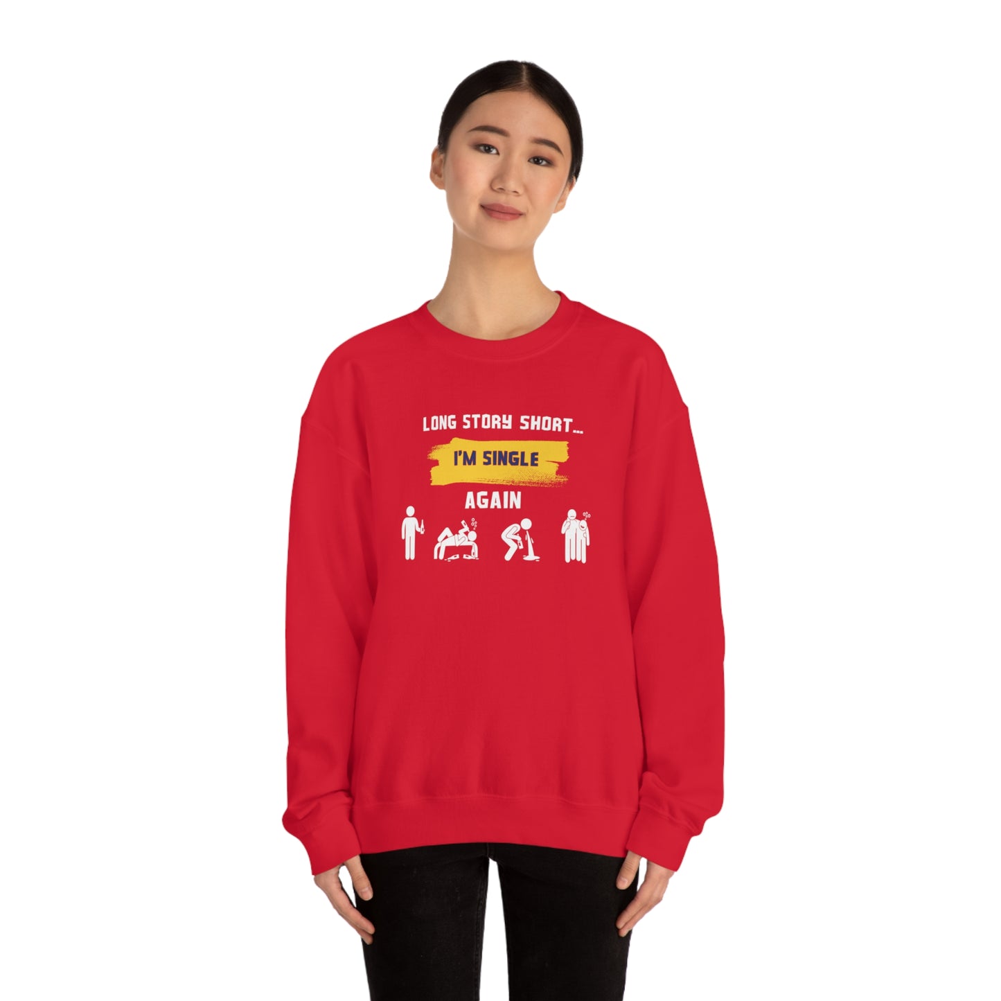 LONG STORY SHORT- Unisex Heavy Blend Crewneck Sweatshirt (VARIETY OF COLORS)