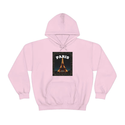 Paris At Night -Unisex Heavy Blend Hooded Sweatshirt (VARIETY OF COLORS)-“Oversized Hoodie With Rizz — Trending Streetwear”