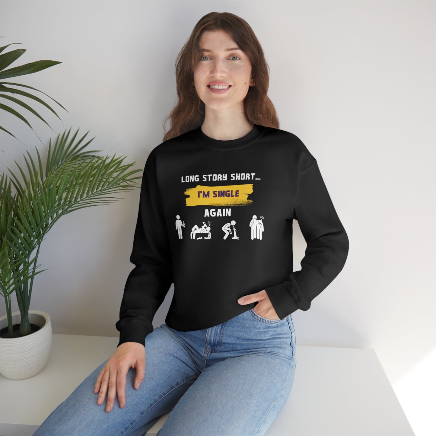 LONG STORY SHORT- Unisex Heavy Blend Crewneck Sweatshirt (VARIETY OF COLORS)
