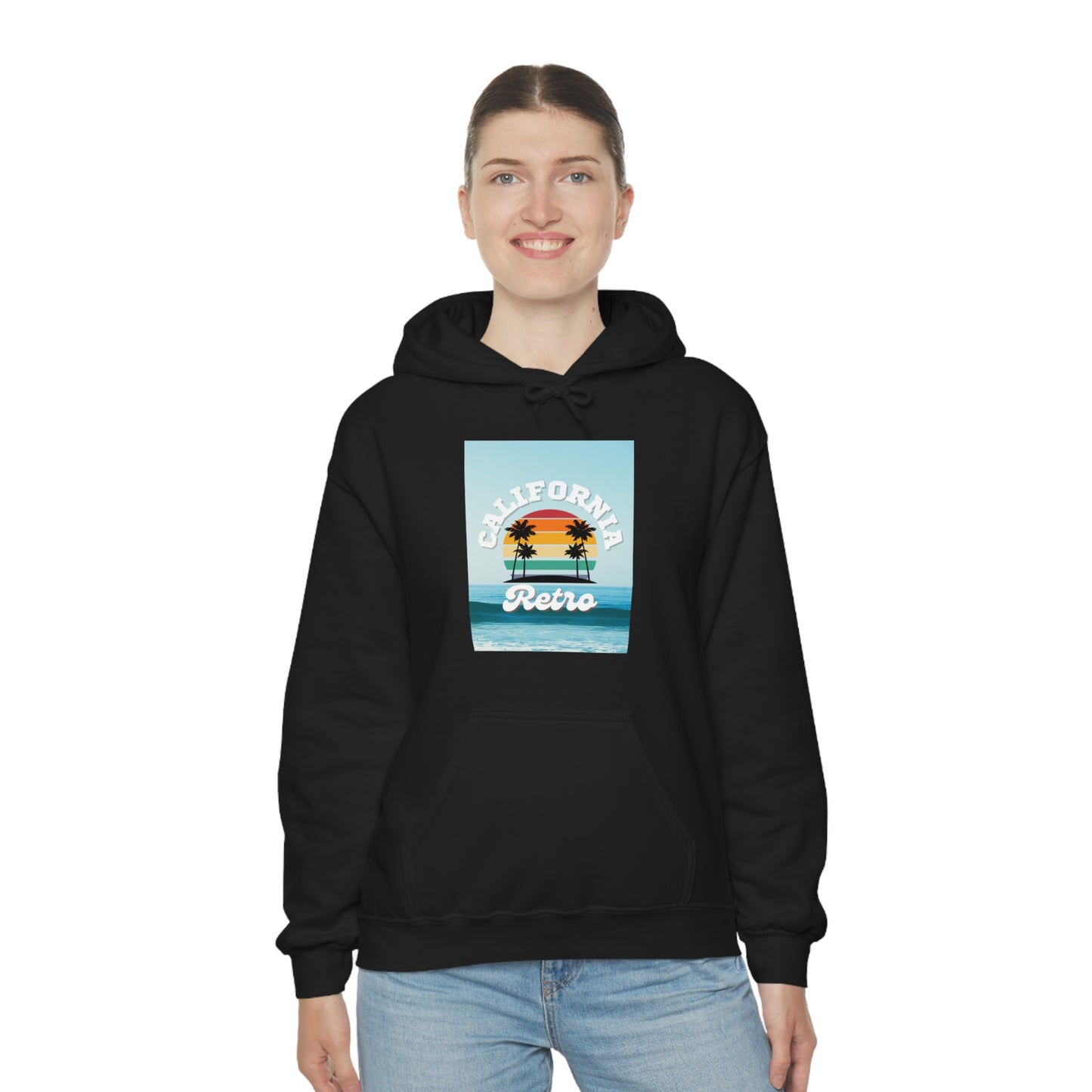 California Retro -Unisex Heavy Blend Hooded Sweatshirt (VARIETY OF COLORS)-“Trendy West Coast Hoodie — Top Pick Streetwear”