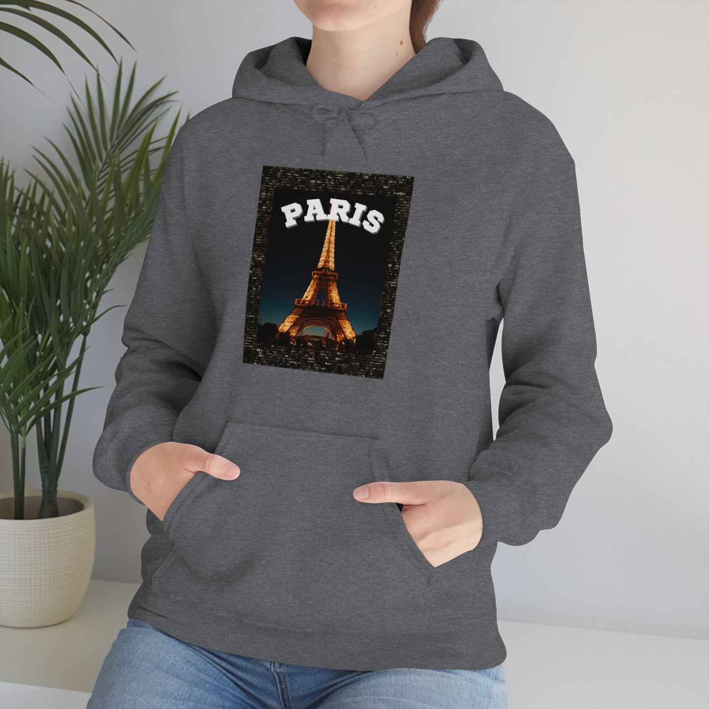 Paris At Night -Unisex Heavy Blend Hooded Sweatshirt (VARIETY OF COLORS)-“Oversized Hoodie With Rizz — Trending Streetwear”