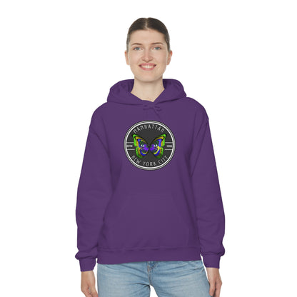MANHATTAN NYC- Unisex Heavy Blend Hooded Sweatshirt (VARIETY OF COLORS)-“Trendy NYC Pullover Made for Photos, Coffee Runs, and Slay”