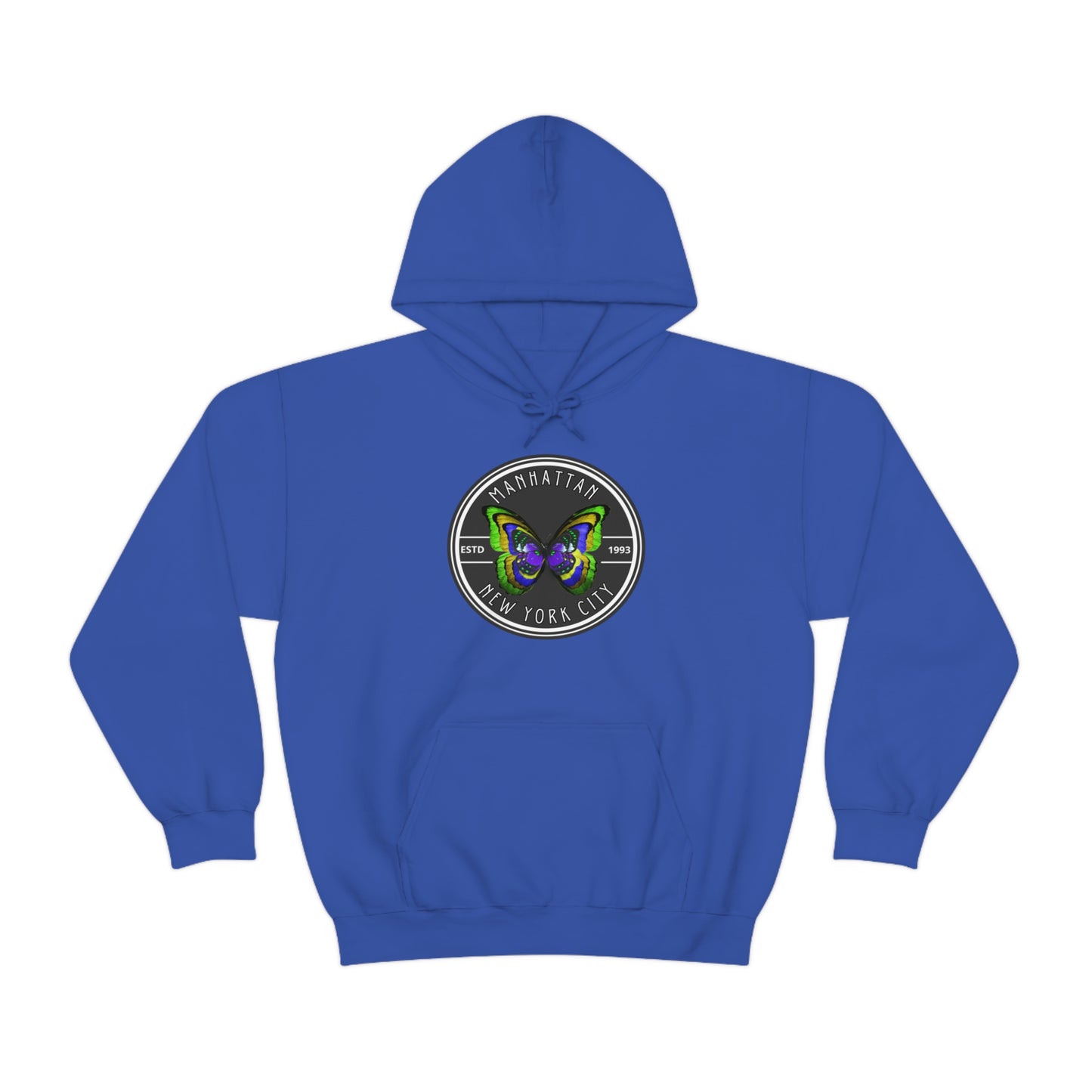 MANHATTAN NYC- Unisex Heavy Blend Hooded Sweatshirt (VARIETY OF COLORS)-“Trendy NYC Pullover Made for Photos, Coffee Runs, and Slay”