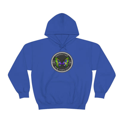 MANHATTAN NYC- Unisex Heavy Blend Hooded Sweatshirt (VARIETY OF COLORS)-“Trendy NYC Pullover Made for Photos, Coffee Runs, and Slay”
