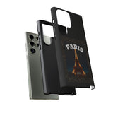 PARIS AT NIGHT- Tough Phone Cases - Fits Most Phone Sizes!! (BLACK)