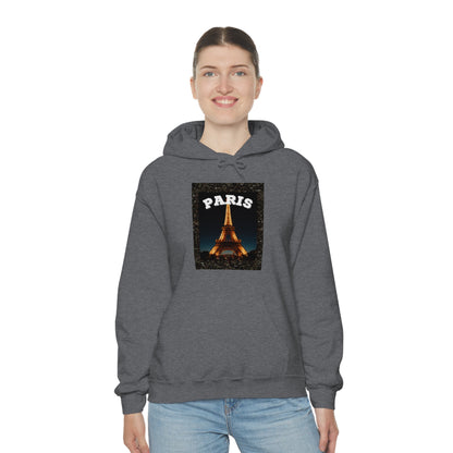 Paris At Night -Unisex Heavy Blend Hooded Sweatshirt (VARIETY OF COLORS)-“Oversized Hoodie With Rizz — Trending Streetwear”
