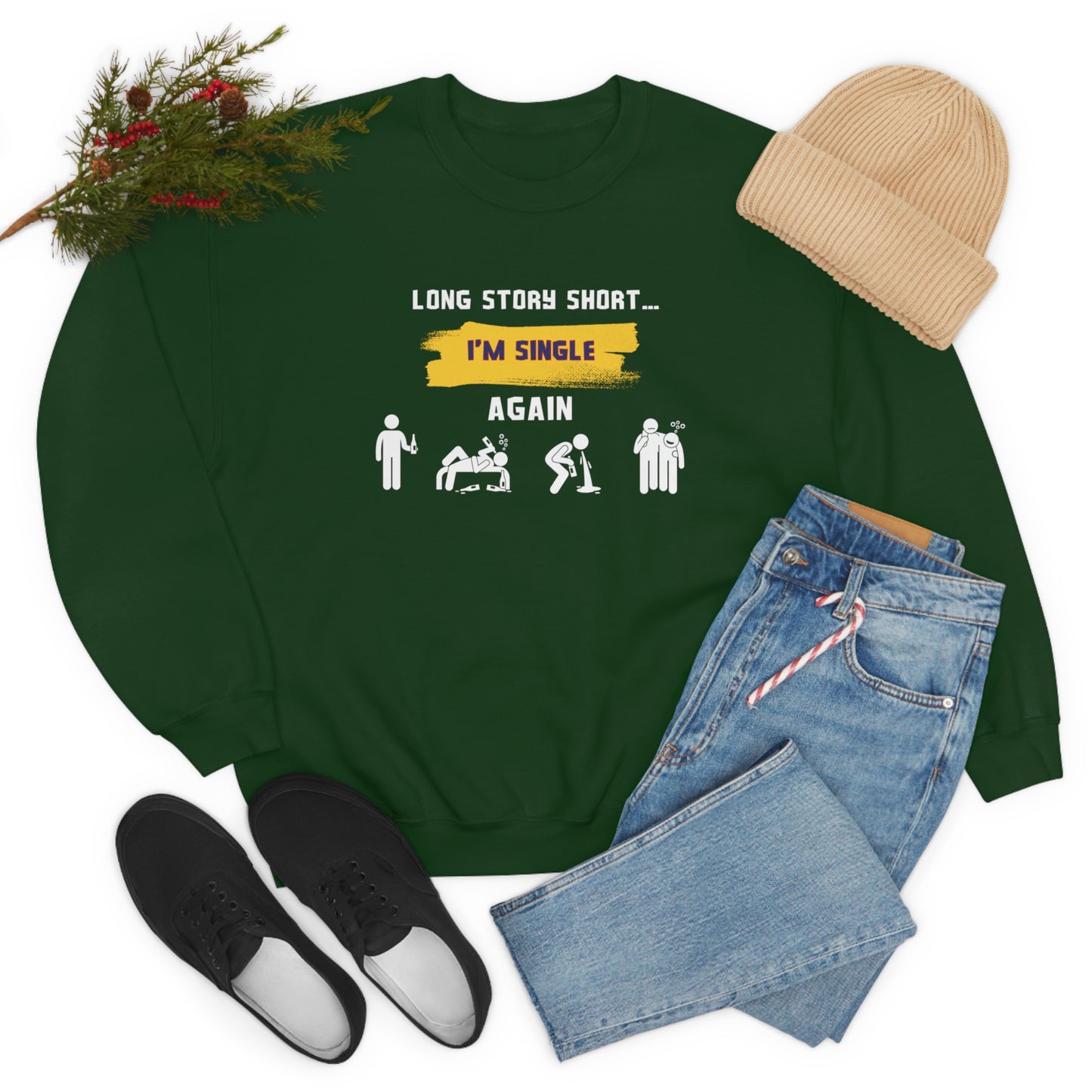 LONG STORY SHORT- Unisex Heavy Blend Crewneck Sweatshirt (VARIETY OF COLORS)