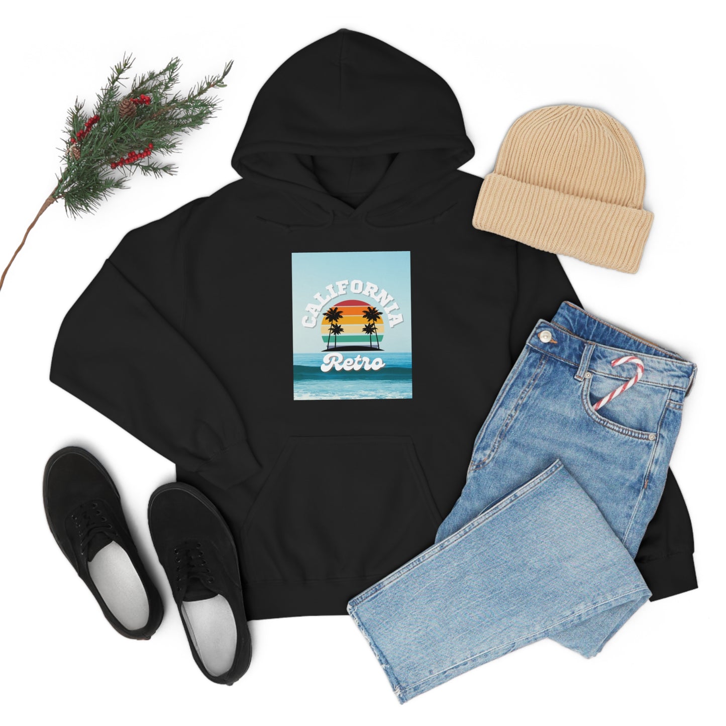 California Retro -Unisex Heavy Blend Hooded Sweatshirt (VARIETY OF COLORS)-“Trendy West Coast Hoodie — Top Pick Streetwear”