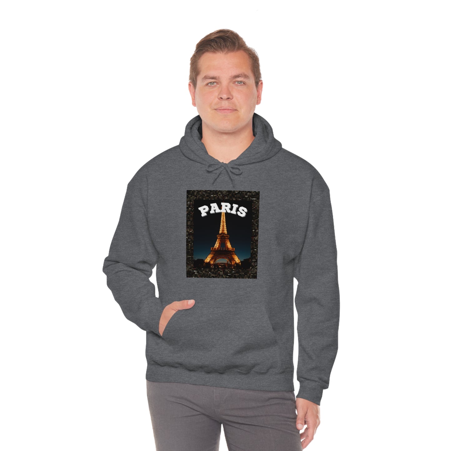 Paris At Night -Unisex Heavy Blend Hooded Sweatshirt (VARIETY OF COLORS)-“Oversized Hoodie With Rizz — Trending Streetwear”