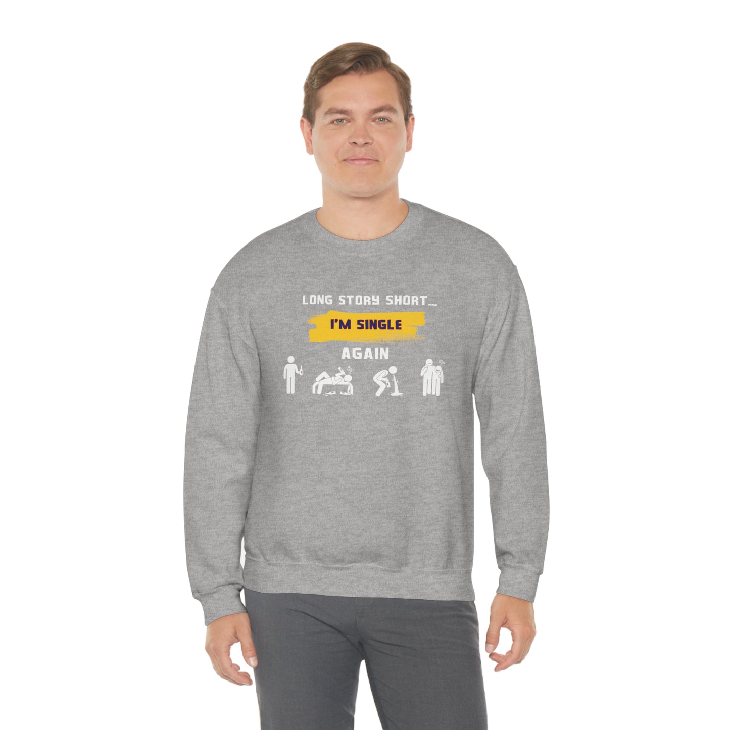 LONG STORY SHORT- Unisex Heavy Blend Crewneck Sweatshirt (VARIETY OF COLORS)
