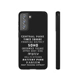 NYC NEIGHBORHOODS -Tough Phone Cases - Fits Most Phone Sizes!! (Dark GREY)