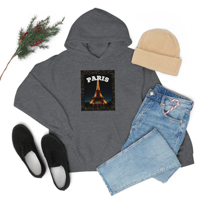Paris At Night -Unisex Heavy Blend Hooded Sweatshirt (VARIETY OF COLORS)-“Oversized Hoodie With Rizz — Trending Streetwear”