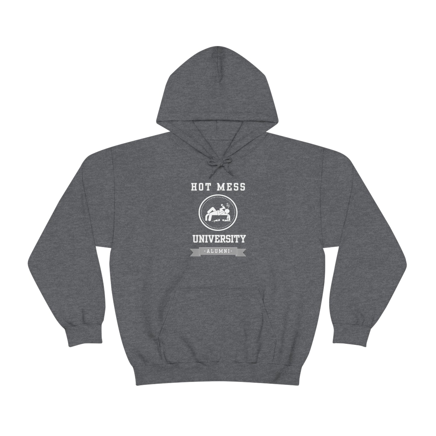 HOT MESS UNIVERSITY- Unisex Heavy Blend Hooded Sweatshirt (VARIETY OF COLORS)