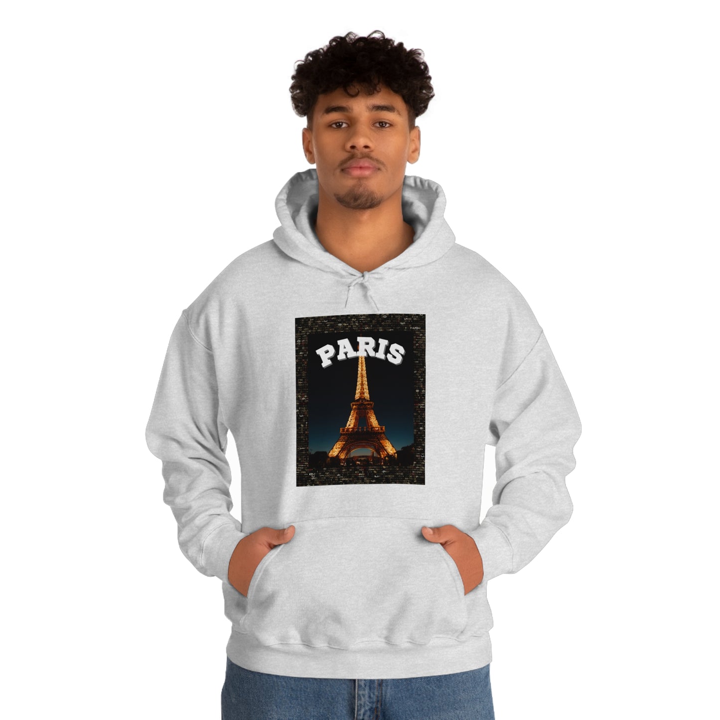 Paris At Night -Unisex Heavy Blend Hooded Sweatshirt (VARIETY OF COLORS)-“Oversized Hoodie With Rizz — Trending Streetwear”