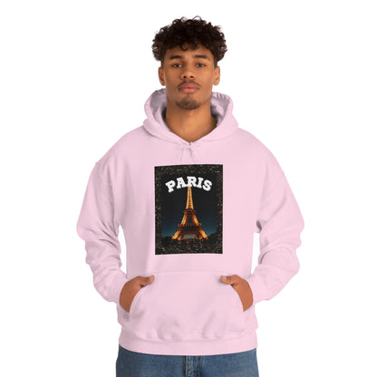 Paris At Night -Unisex Heavy Blend Hooded Sweatshirt (VARIETY OF COLORS)-“Oversized Hoodie With Rizz — Trending Streetwear”