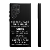 NYC NEIGHBORHOODS -Tough Phone Cases - Fits Most Phone Sizes!! (Dark GREY)