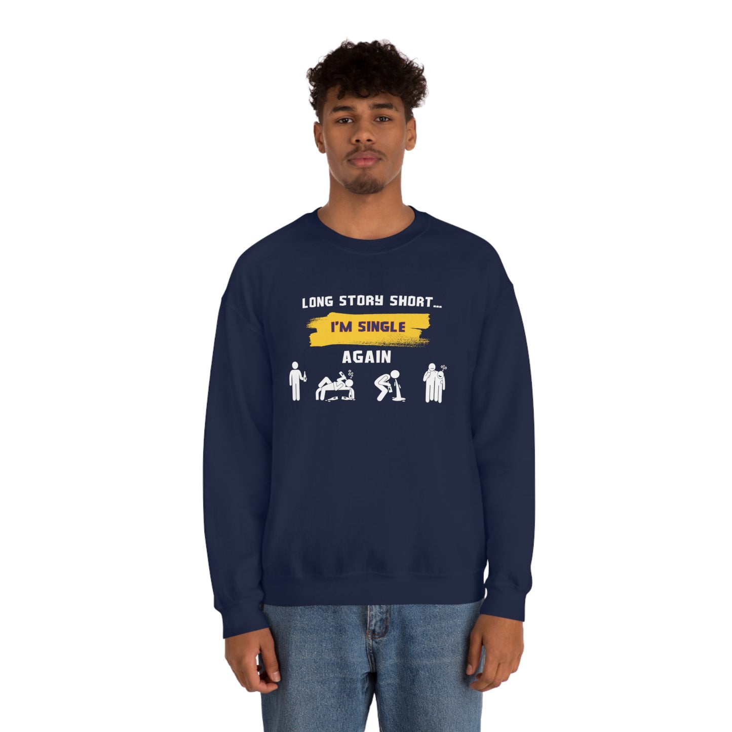 LONG STORY SHORT- Unisex Heavy Blend Crewneck Sweatshirt (VARIETY OF COLORS)